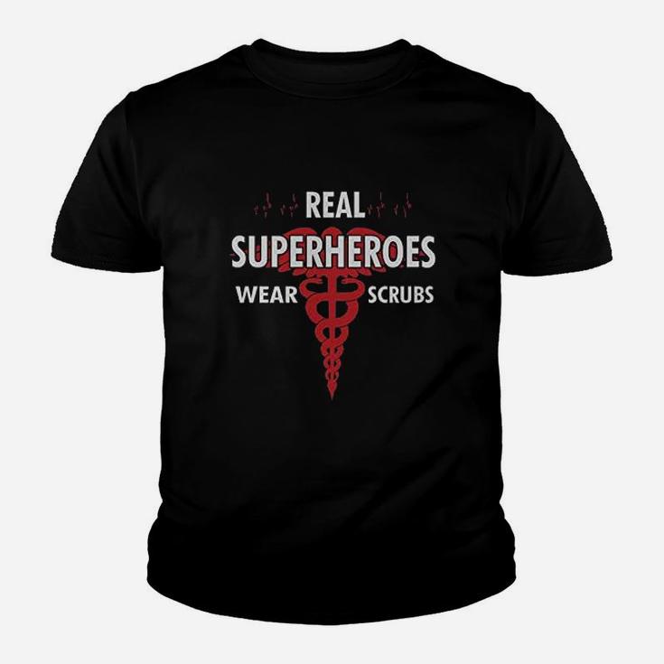 Real Superheroes Wear Nurse Women Youth T-shirt