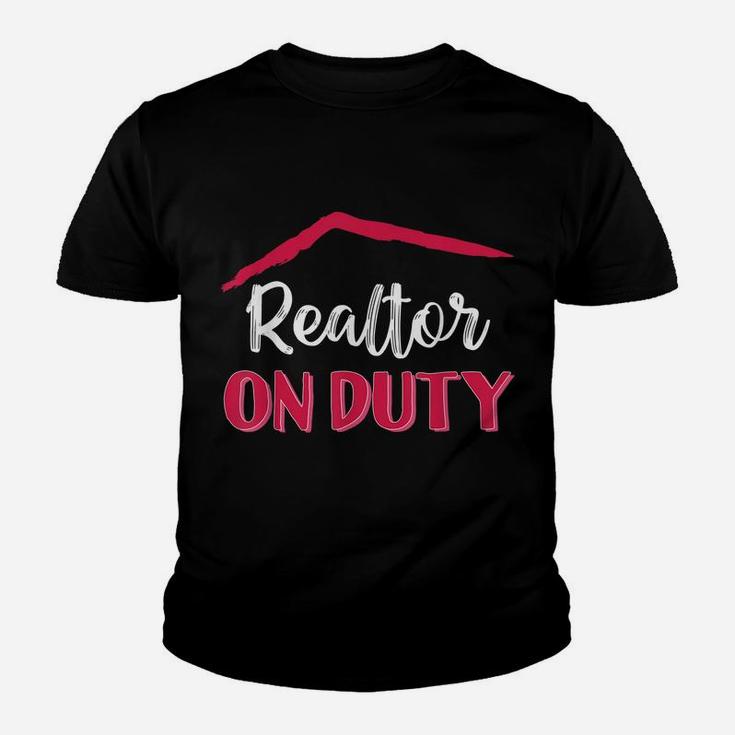 Realtor On Duty Rose Flower Youth T-shirt