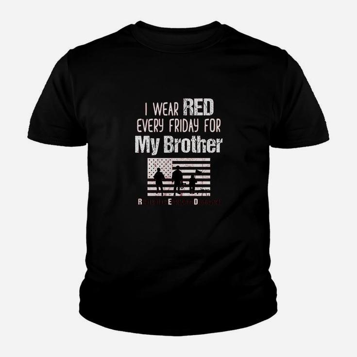 Red Friday Military Brother Family Member Deployed Youth T-shirt