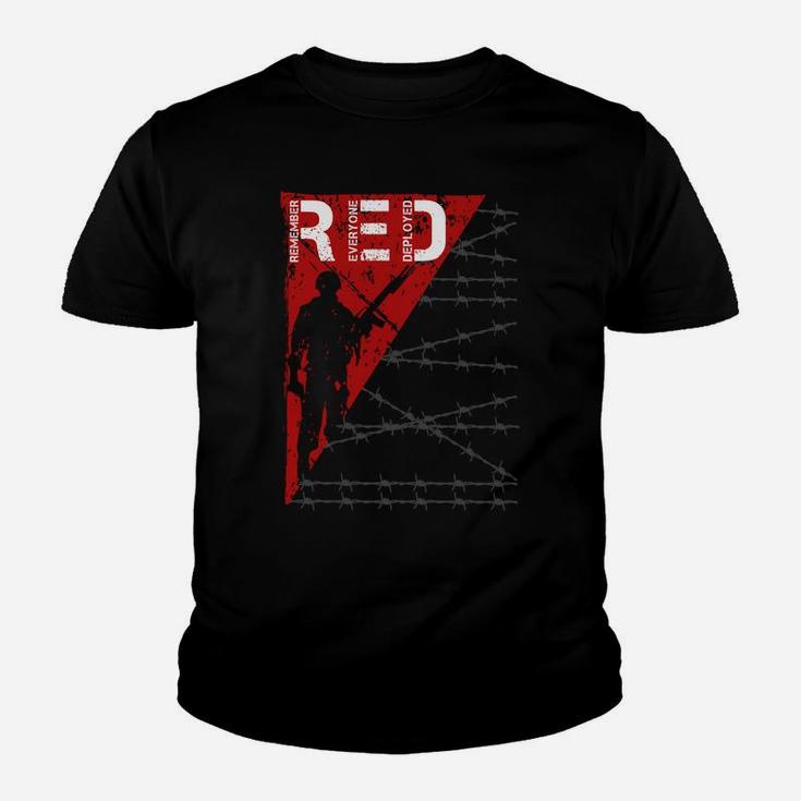 Red Friday Military Shirts Support Army Navy Soldiers Youth T-shirt