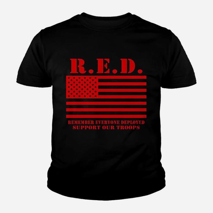 Red Support Our Troops Wear Red On Friday Military Youth T-shirt
