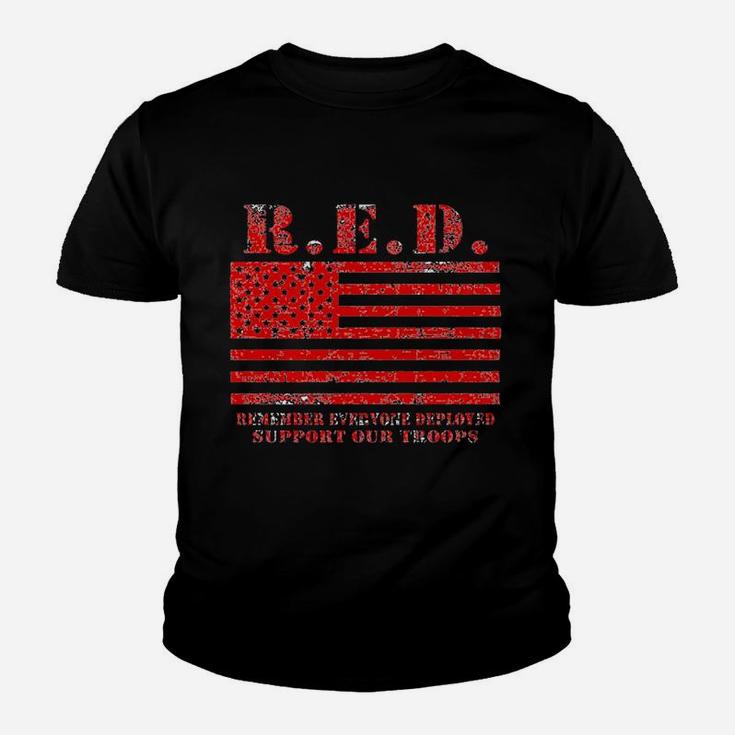 Red Support Our Troops Wear Red On Friday Youth T-shirt