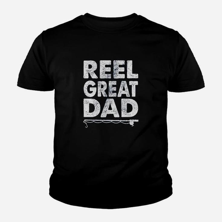 Reel Great Dad Funny Fathers Day Fishing Youth T-shirt