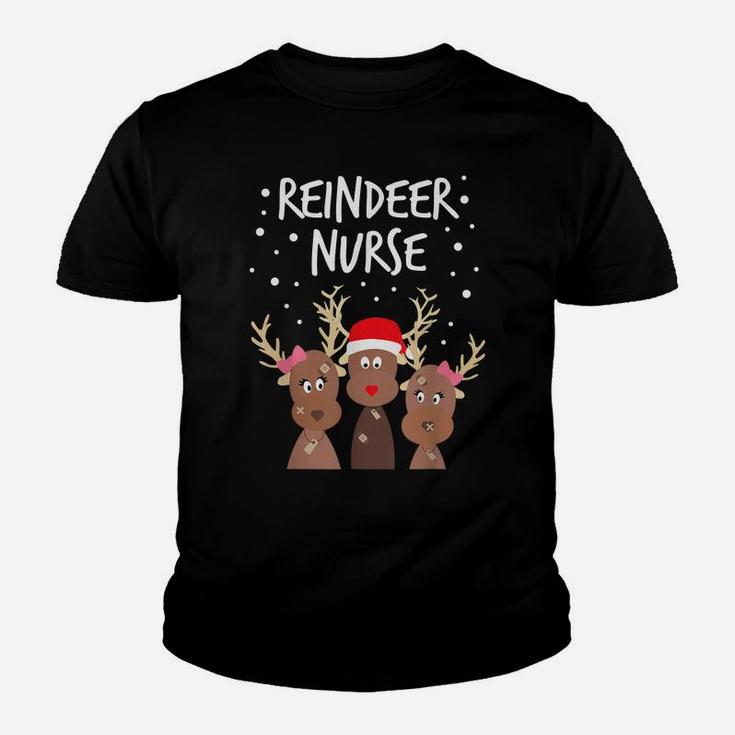 Reindeer Nurse Christmas Funny Nurses Xmas Gift Youth T-shirt