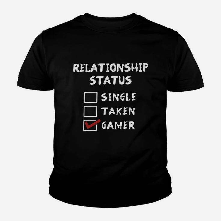 Relationship Status Single Taken Gamer Youth T-shirt Relationship Status Single Taken Gamer Youth T-shirt