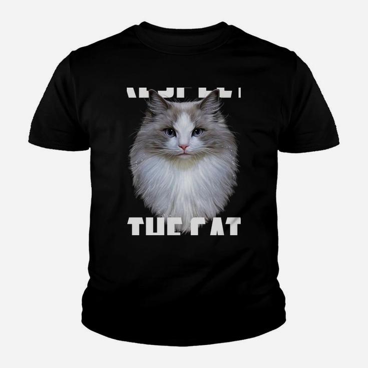 Respect The Cat Feline Lovers Kitten Adorable Kitty Novelty Youth T-shirt