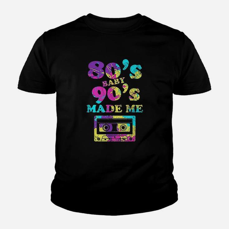 Retro 80S Baby 90S Made Me Vintage Cassette Youth T-shirt