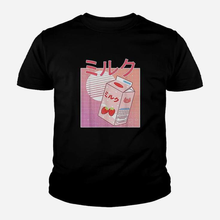 Retro 90S Japanese Strawberry Milk Aesthetic Kawaii Carton Youth T-shirt