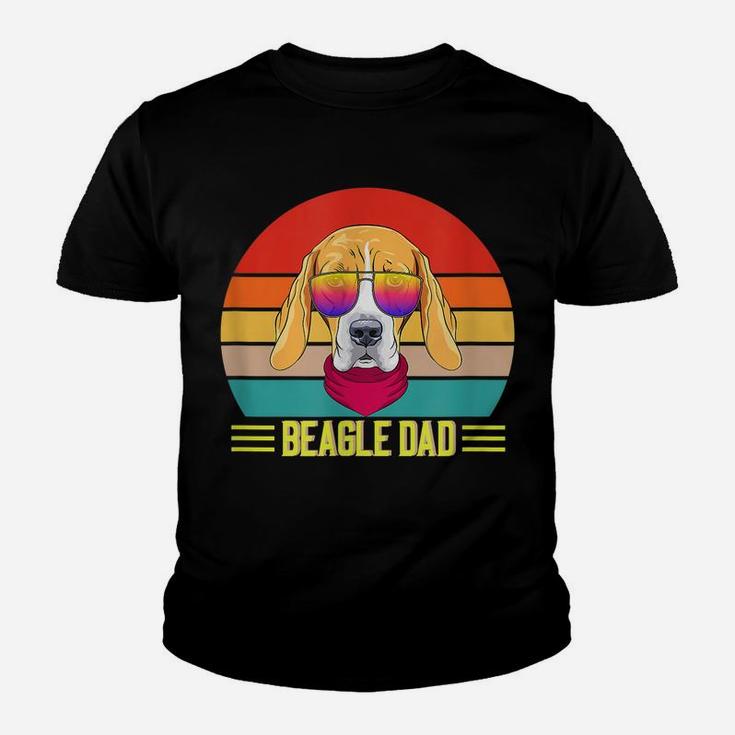 Retro Beagle Dad Gift Dog Owner Pet Tricolor Beagle Father Youth T-shirt
