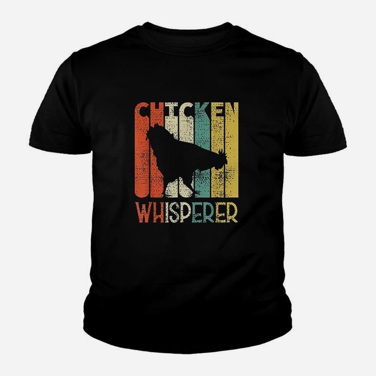 Retro Chicken Whisperer Funny Farmer Chicken Outfit Youth T-shirt