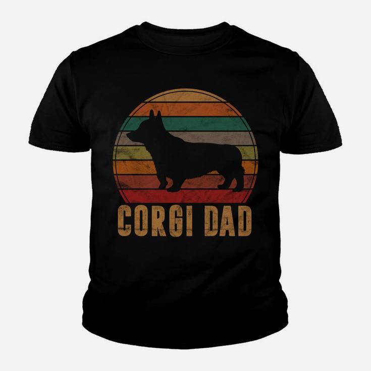 Retro Corgi Dad Gift Dog Owner Pet Welsh Corgi Father Youth T-shirt