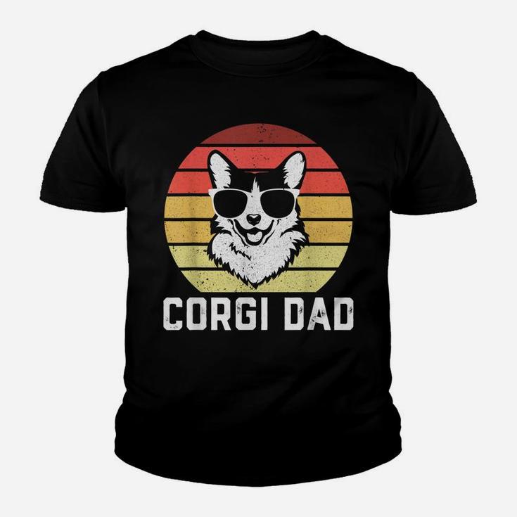 Retro Corgi Dad Shirt Funny Pembroke Welsh Corgi Dog Dad Youth T-shirt