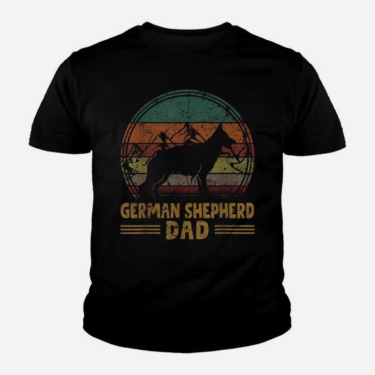 Retro Dog Dad Fathers Day Best German Shepherd Dad Ever Youth T-shirt