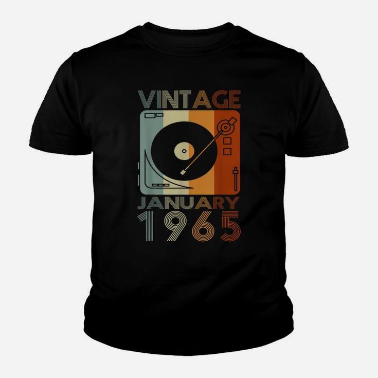 Retro January 1965 Tshirt 56Th Birthday Gift 56 Years Old Youth T-shirt