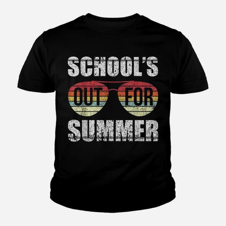 Retro Last Day Of School Schools Out For Summer Teacher Gift Youth T-shirt