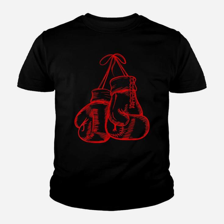 Retro Love Red Boxing Gloves Gifts Boxer Gift Youth T-shirt
