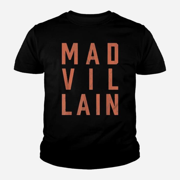 Retro Mad Villain Vintage Distressed Stacked Youth T-shirt