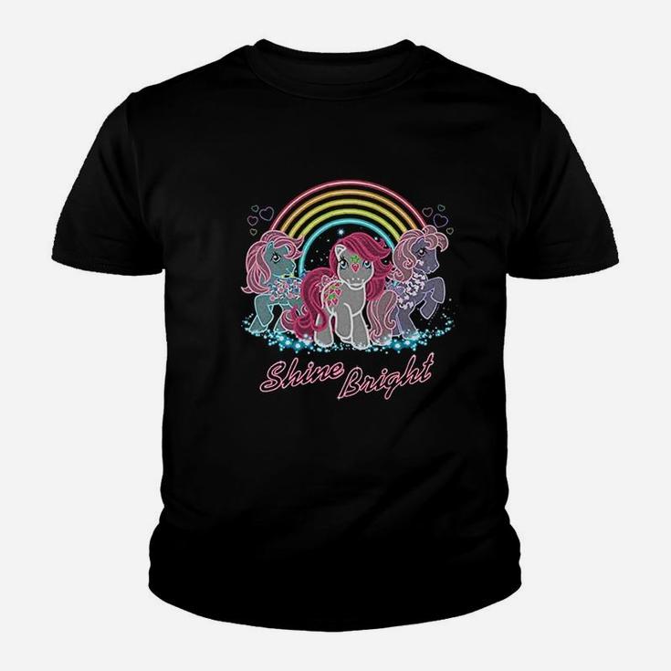Retro Neon Ponies Youth T-shirt