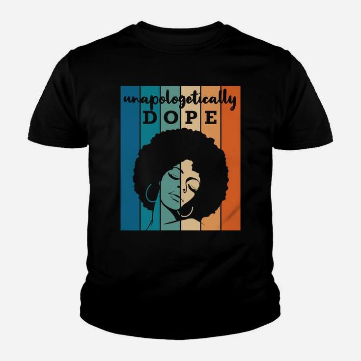 Retro Pride Afro African American Words Christmas Bday Gift Youth T-shirt