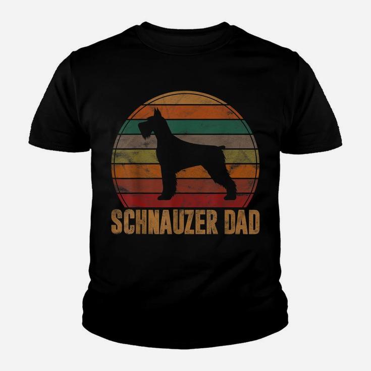 Retro Schnauzer Dad Gift Standard Giant Dog Owner Pet Father Youth T-shirt