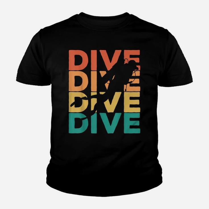 Retro Vintage Diving Gift For Scuba Divers Youth T-shirt