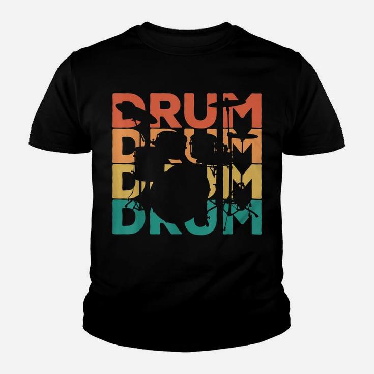 Retro Vintage Drumming Gift For Drummers Youth T-shirt