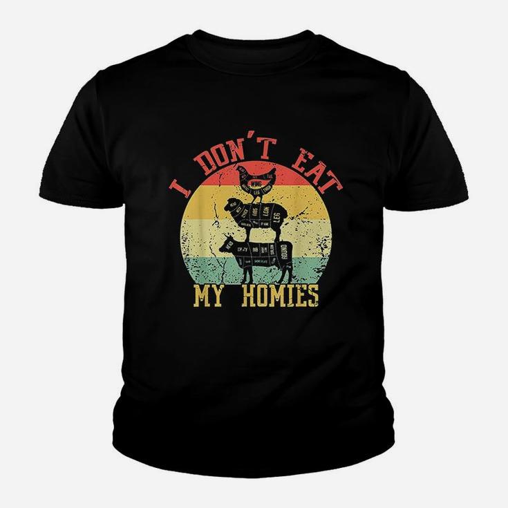 Retro Vintage I Dont Eat My Homies Funny Vegetarians Youth T-shirt