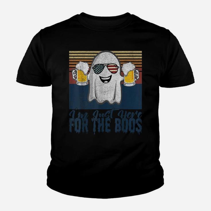 Retro Vintage Men Womens I'm Just Here For The Boos Youth T-shirt