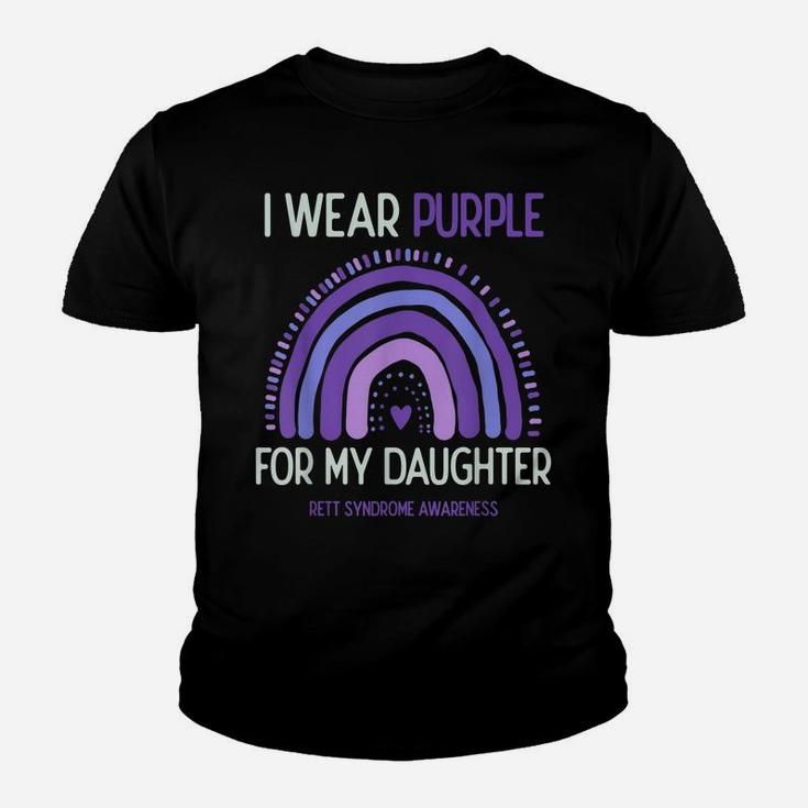 Rett Syndrome Awareness I Wear Gray For Daughter Youth T-shirt