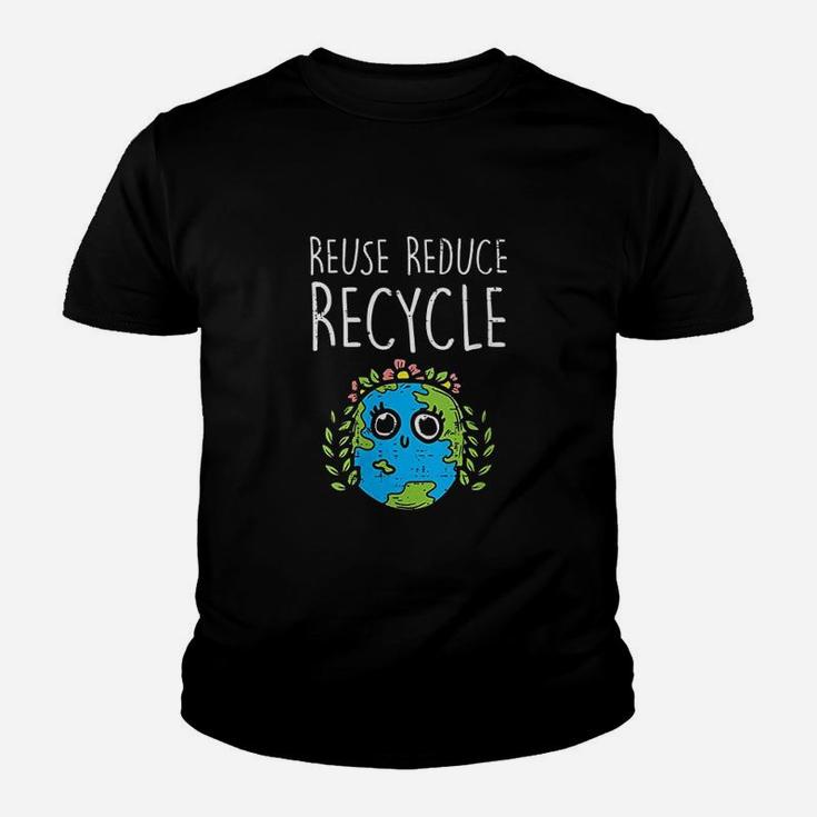 Reuse Reduce Recycle Earth Day Cute Environmental Youth T-shirt