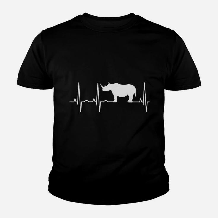 Rhino Heartbeat  Rhinoceros Youth T-shirt