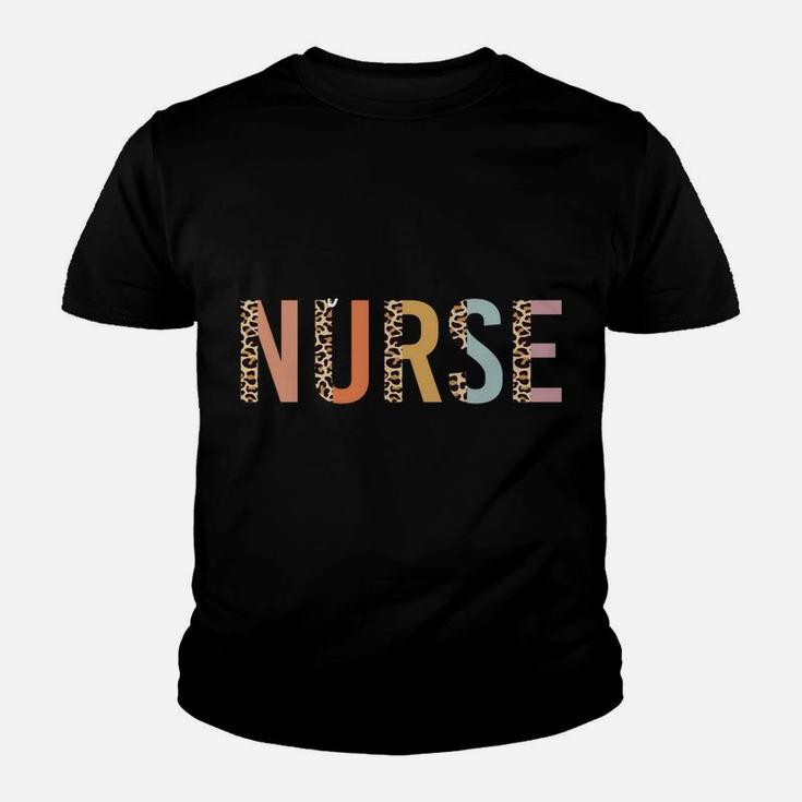 Rn Nurse Leopard Print Registered Nurse Nursing School Women Sweatshirt Youth T-shirt