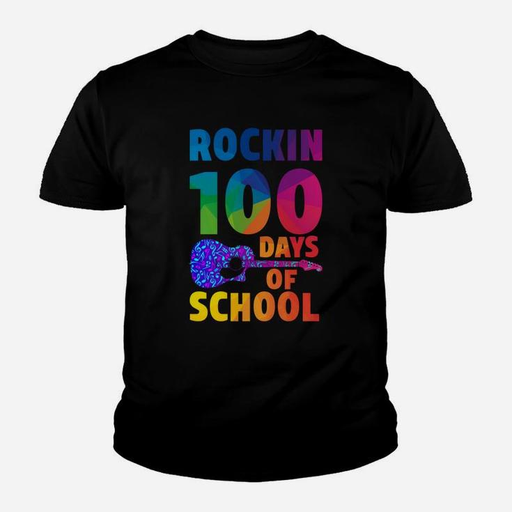 Rockin 100 Days Of School Guitar Happy 100th Day Of School Youth T-shirt