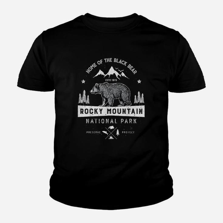 Rocky Mountain National Park Vintage Colorado Bear Retro Youth T-shirt