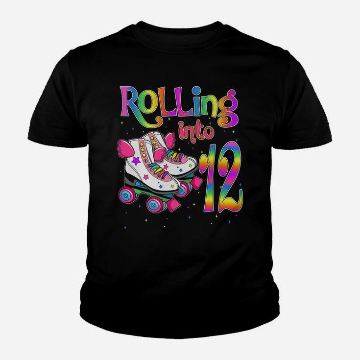 Rolling Into 12 Years Lets Roll I'm Turning 12 Roller Skate Youth T-shirt