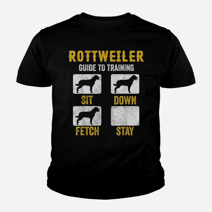 Rottweiler Guide To Training Shirts, Dog Mom Dad Lover Owner Youth T-shirt
