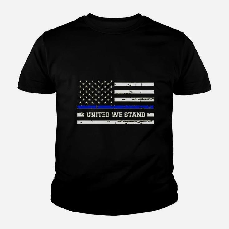Roungo Thin Blue Line Blue Lives Matter Youth T-shirt