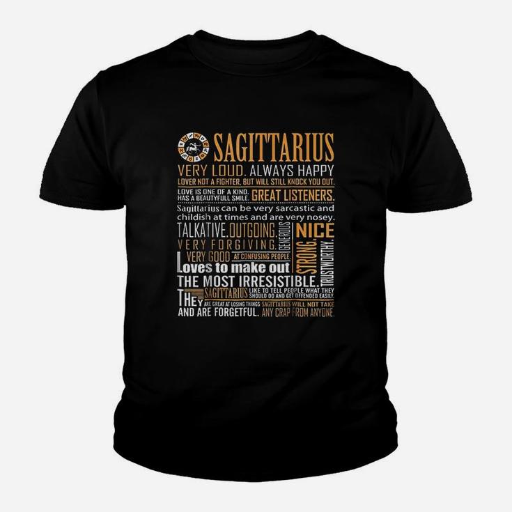 Sagittarius Very Loud Always Happy Talkative Zodiac Youth T-shirt