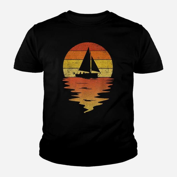 Sailing Shirt Retro Sunset 70S Vintage Sailboat Youth T-shirt