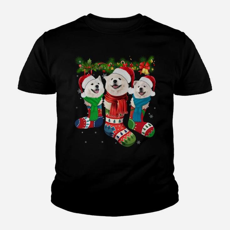 Samoyed In Christmas Socks Sweatshirt Youth T-shirt