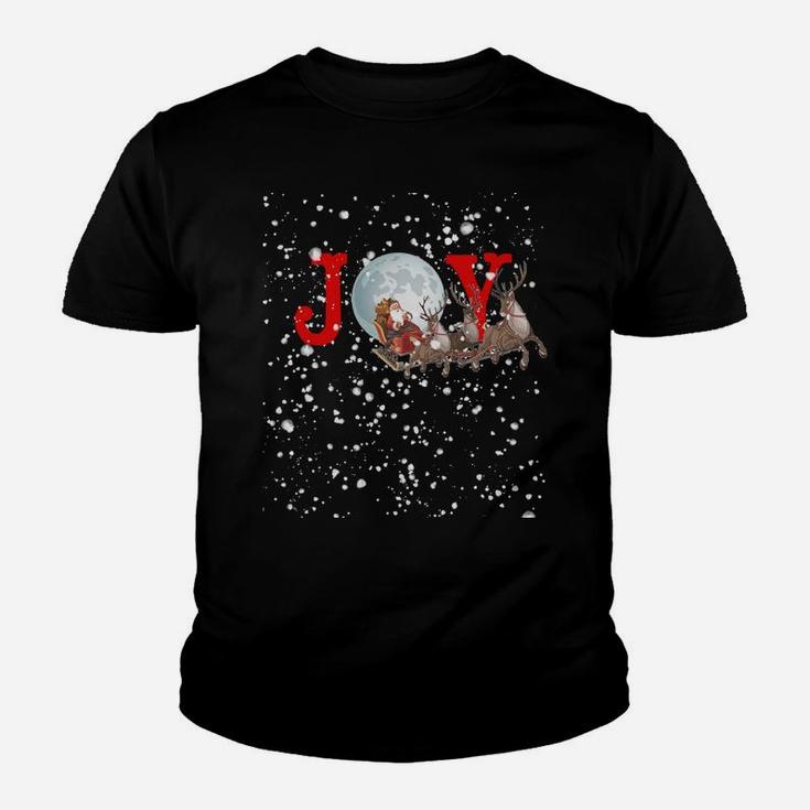 Santa And Sleigh Bring Joy On A Snowy Christmas Eve Holiday Sweatshirt Youth T-shirt