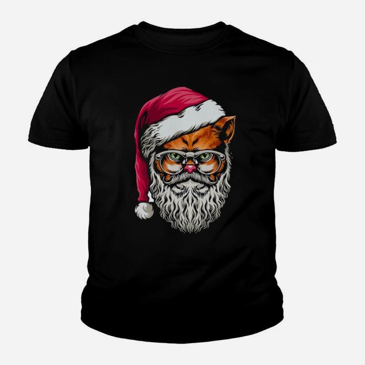 Santa Claus Cat Youth T-shirt