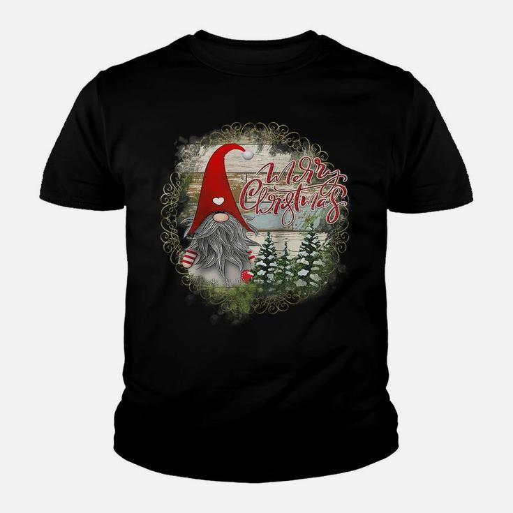 Santa Claus Garden Gnome Merry Christmas - Christmas Gnome Raglan Baseball Tee Youth T-shirt
