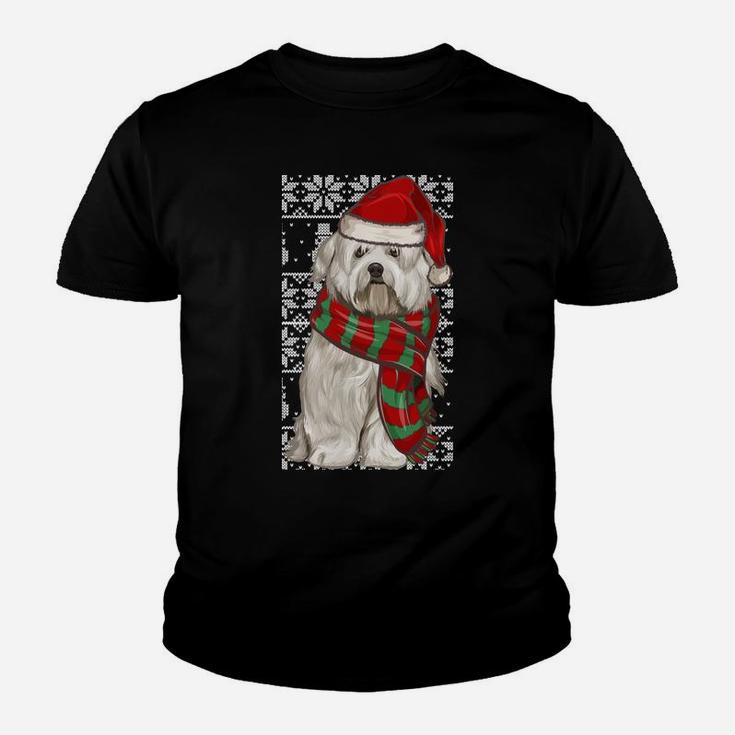 Santa Hat Xmas Coton De Tulear Ugly Christmas Sweatshirt Youth T-shirt