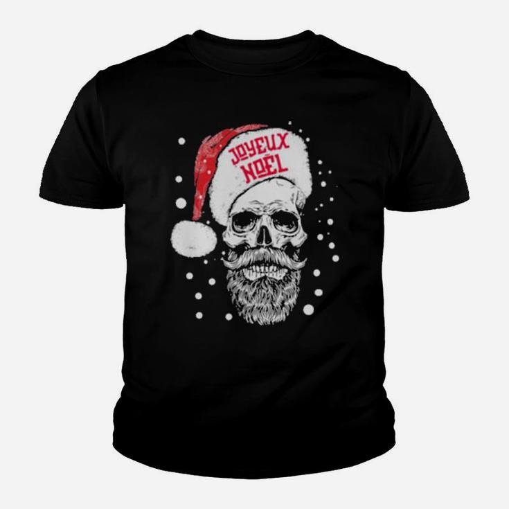 Santa Skull Joyeux Noel Youth T-shirt