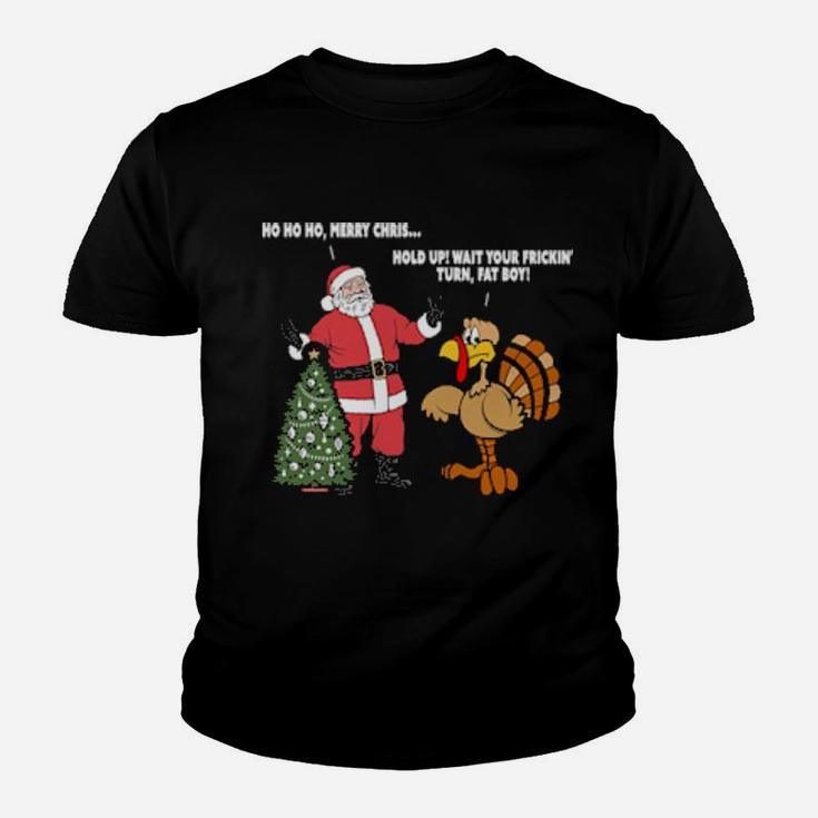 Santa Vs The Turkey Youth T-shirt