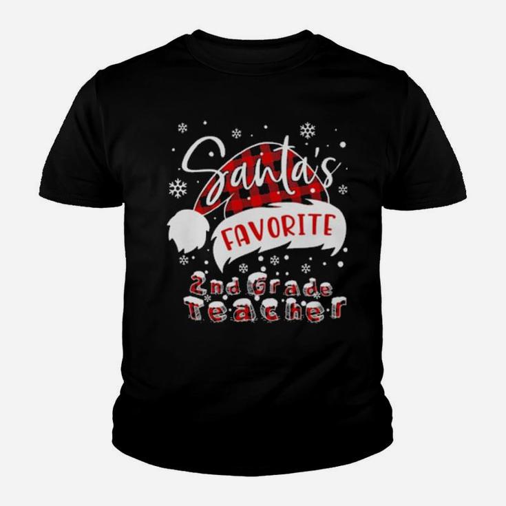 Santa's Favorite 2Nd Grade Teacher Youth T-shirt