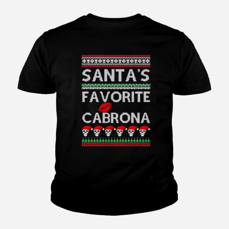 Santa's Favorite Cabrona Og Navidad Youth T-shirt