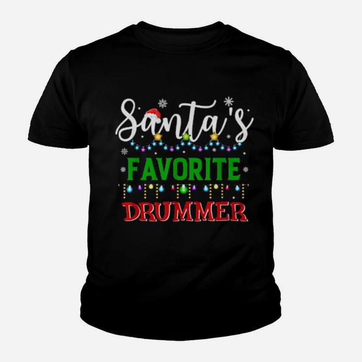 Santa's Favorite Drummer Youth T-shirt