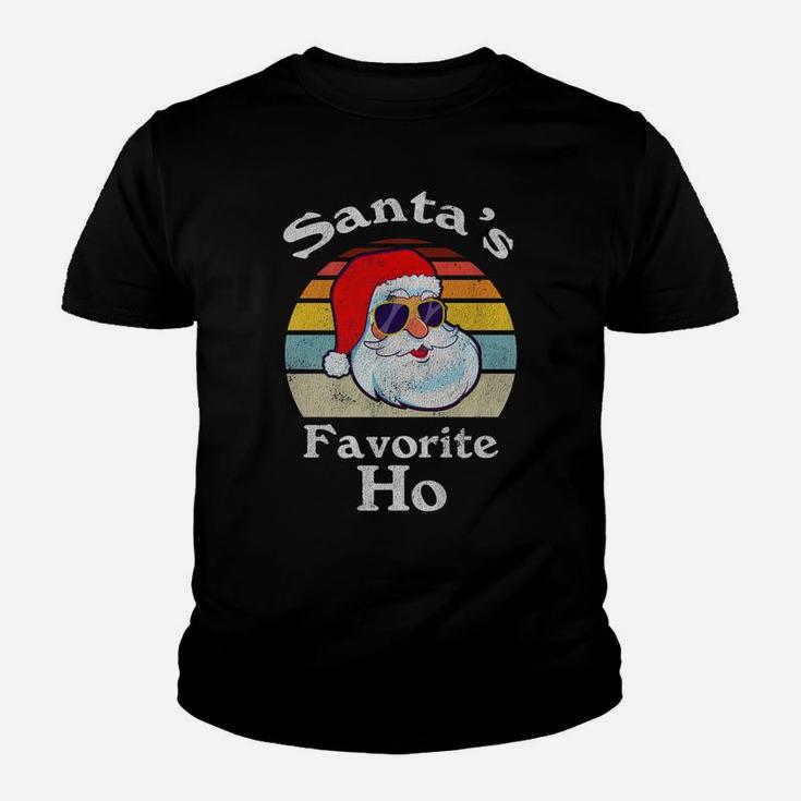 Santa's Favorite Ho Funny Christmas Retro Style Santa Claus Youth T-shirt